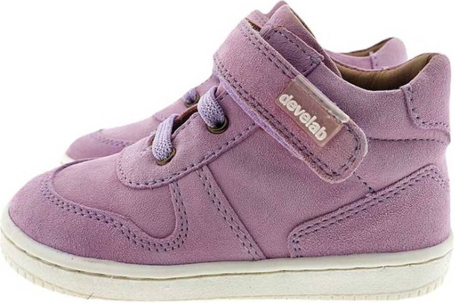 Develab suède sneakers roze Jongens Meisjes Suede Effen 25