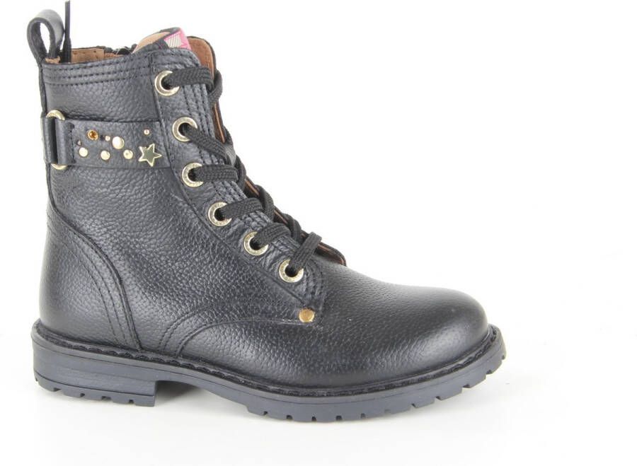 Develab 44316 Veterboots Laarzen Met Veters Meisjes Kids Zwart - Foto 10