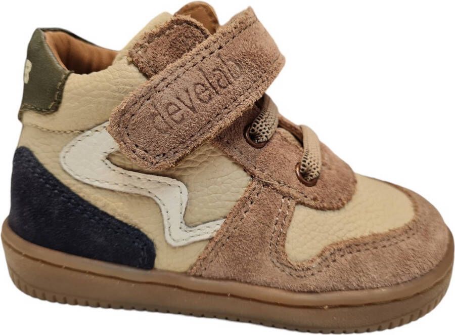 Develab 44343 Sneakers Unisex Leren Sneaker Taupe
