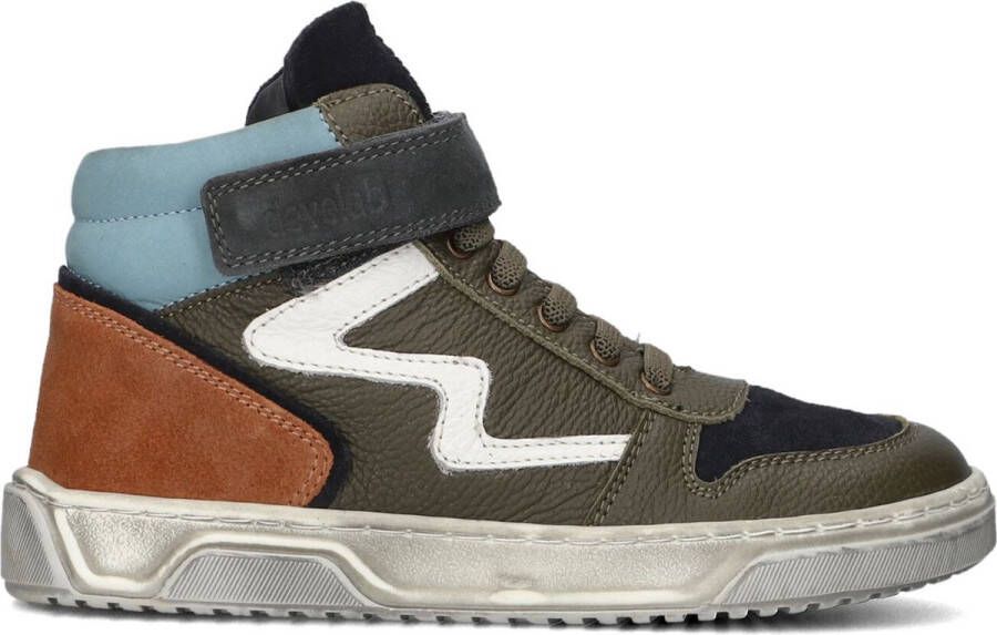 Develab 44357 Sneakers Jongens Leren Sneaker Groen