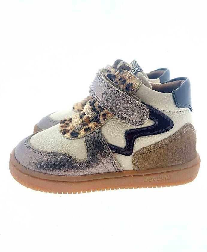 Develab 44402 Sneakers Meisjes Leren Sneaker Beige