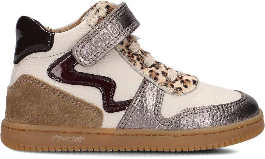 Develab 44402 Sneakers Meisjes Leren Sneaker Beige
