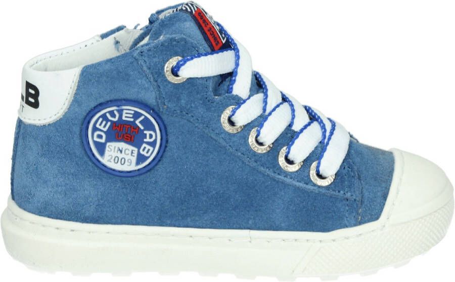 Develab 45009~~~~~~~~~~~~~~~~~~~~~~~~~ JongensHalf-hoogKindersneakers Blauw