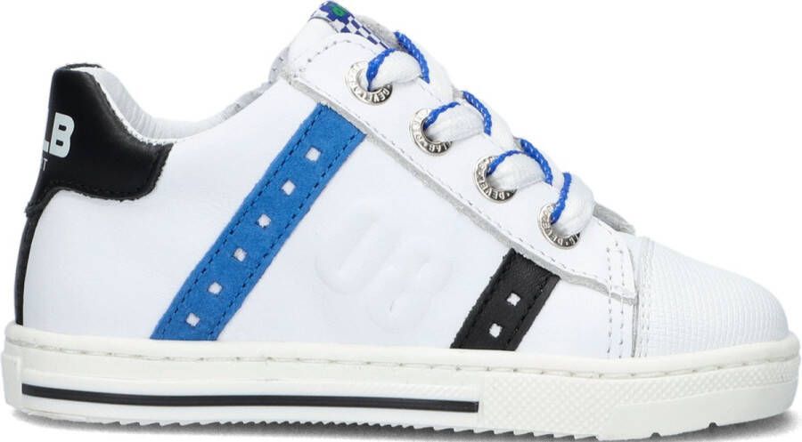Develab 45011 leren sneakers wit blauw Jongens Leer Meerkleurig 21