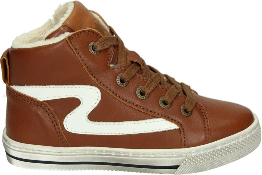 Develab 45667~~~~~~~~~~~~~~~~~~~~~~~~~ sHalf-hoogKindersneakers Cognac