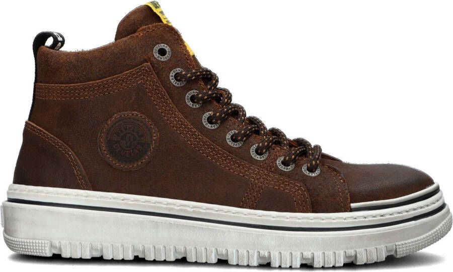 Develab 45729 Hoge sneakers Leren Sneaker Jongens Cognac