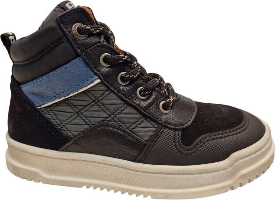 Develab 45887 Hoge sneakers Leren Sneaker Jongens Grijs