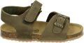 Develab 48195 leren sandalen kaki Groen Jongens Leer Effen 24 - Groen