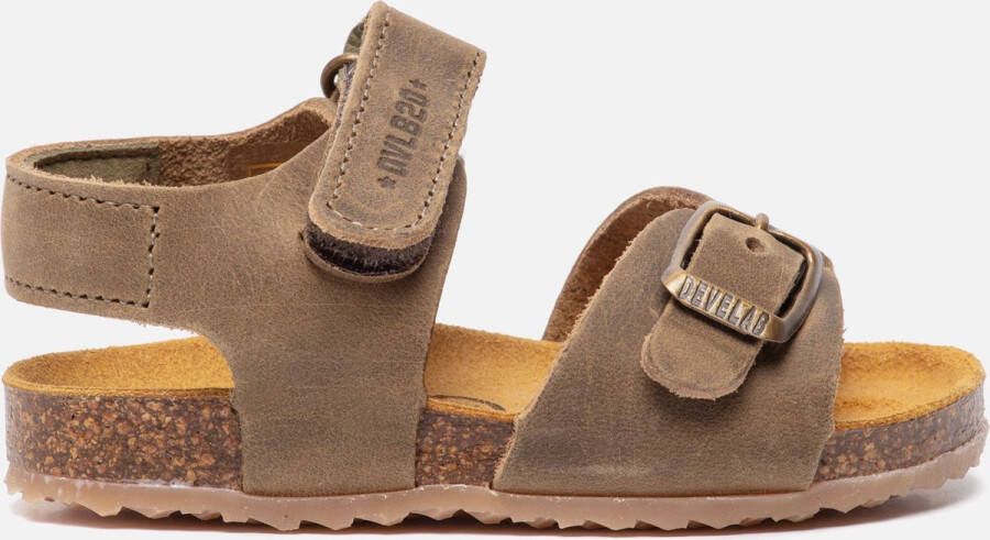 Develab 48195 leren sandalen kaki Groen Jongens Leer Effen 23 - Foto 3