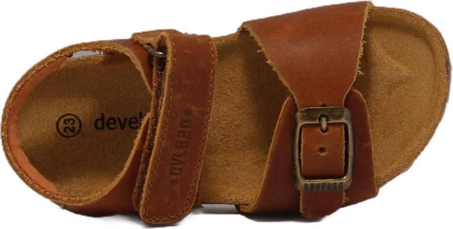 Develab 48205 757 Cognac Brushed Washed Sandalen - Foto 3