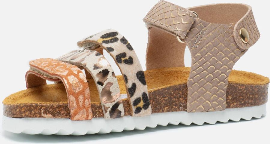 Develab 48304 leren sandalen met dierenprint goud multi Meisjes Leer Dierenprint 27 - Foto 5