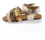Develab leren sandalen goud panter - Thumbnail 5
