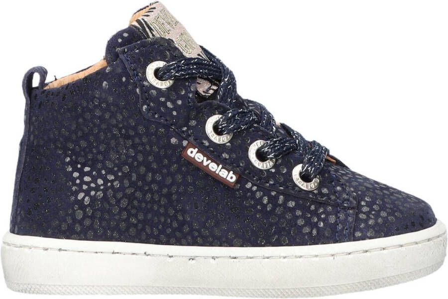 Develab 41602 Hoge sneakers Meisjes Blauw - Schoenen.nl