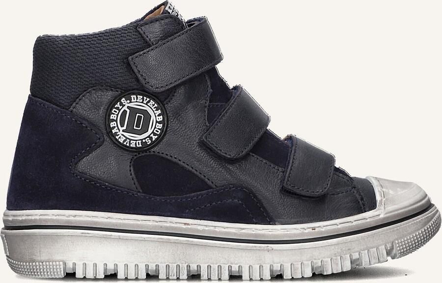 Develab 44303 Hoge sneakers Leren Sneaker Jongens Kids Donkerblauw