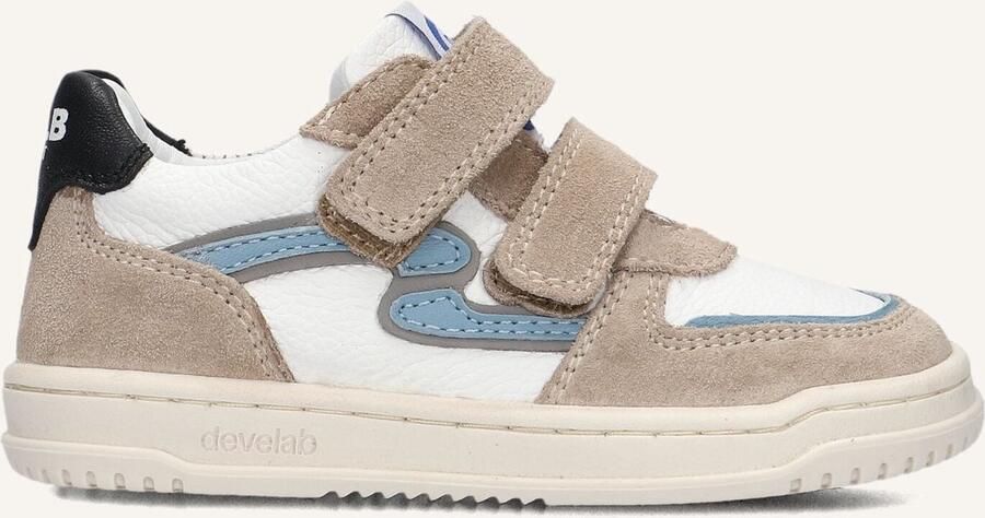 Develab 44433 Sneakers Jongens Leren Sneaker Beige