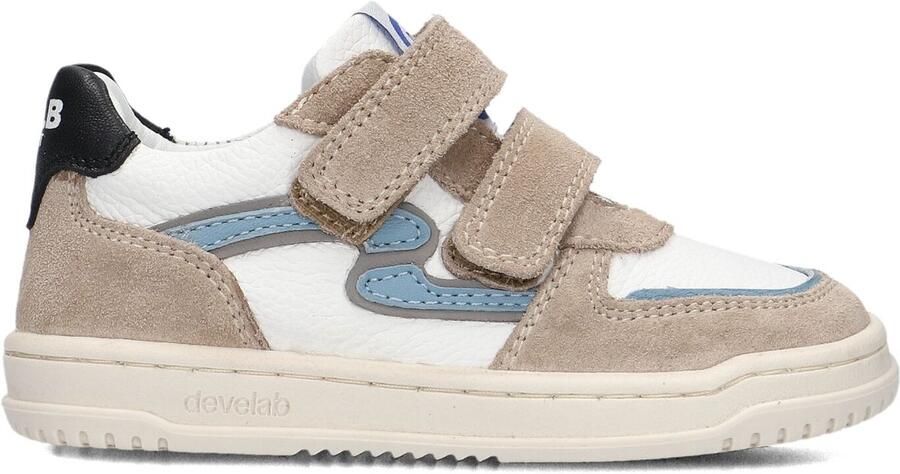 Develab 44433 Sneakers Jongens Leren Sneaker Beige