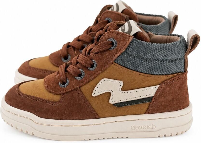 Develab 44473 sneaker middelbruin