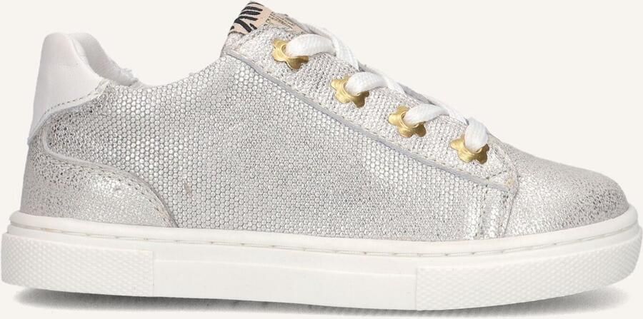 Develab 44708 Sneakers Meisjes Leren Sneaker Zilver