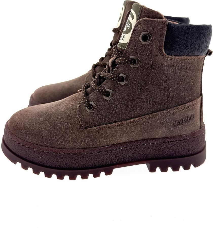 Develab leren enkelboots donkerbruin - Foto 2