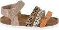 Develab leren sandalen taupe oranje Bruin Meisjes Leer Meerkleurig 26 - Bruin
