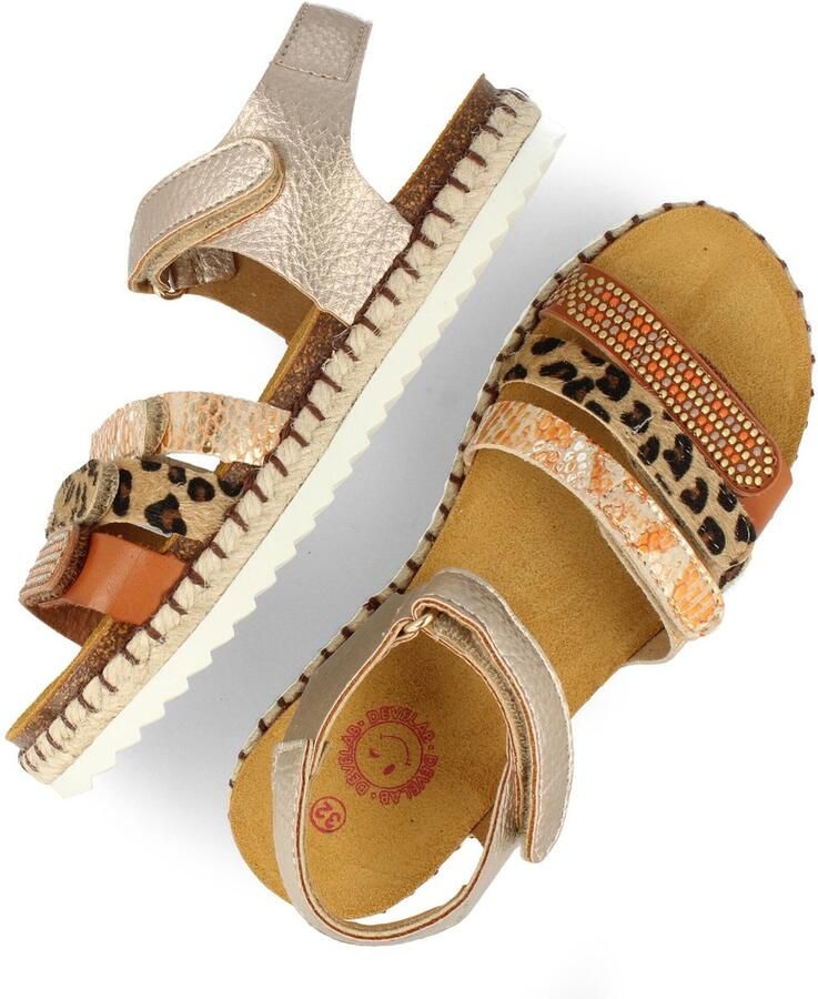Develab sandalen goud panterprint - Foto 4