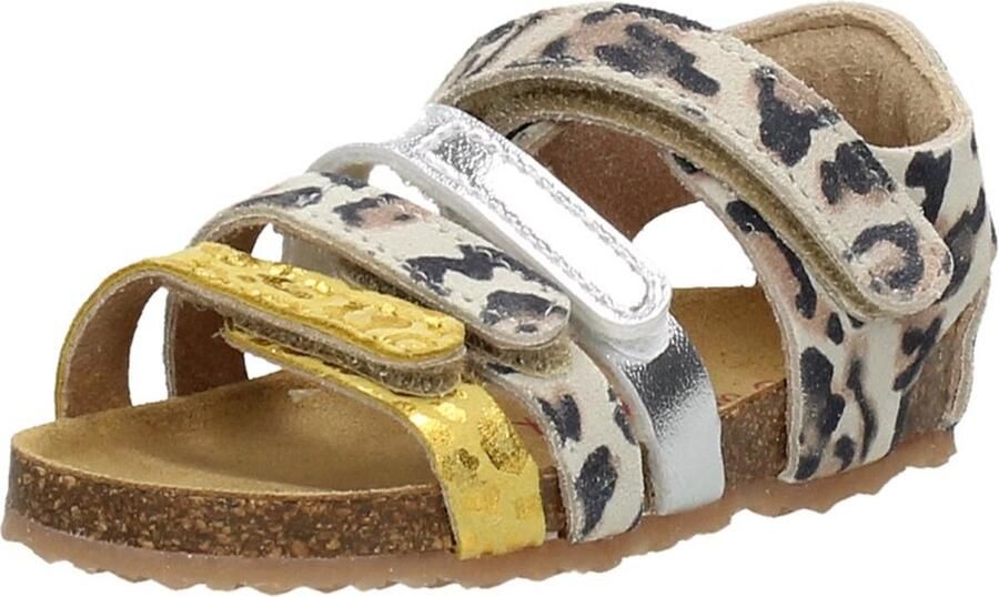 Develab leren sandalen met panterprint beige geel Meisjes Leer Panterprint 24 - Foto 12