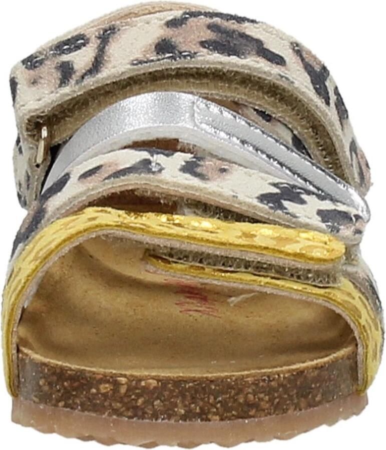 Develab leren sandalen met panterprint beige geel Meisjes Leer Panterprint 24 - Foto 4