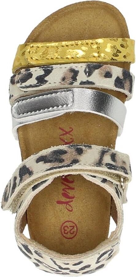 Develab leren sandalen met panterprint beige geel Meisjes Leer Panterprint 24 - Foto 14