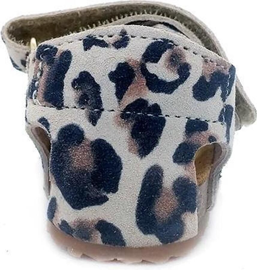 Develab leren sandalen met panterprint beige geel Meisjes Leer Panterprint 24 - Foto 2