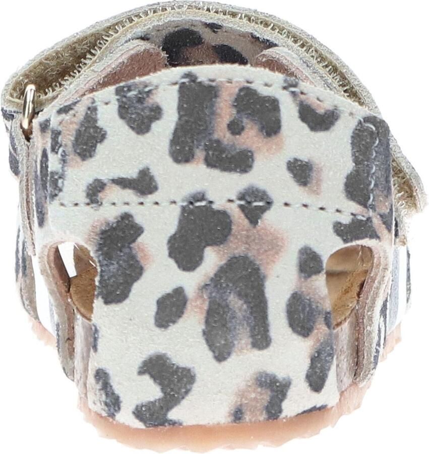 Develab leren sandalen met panterprint beige geel Meisjes Leer Panterprint 24 - Foto 3
