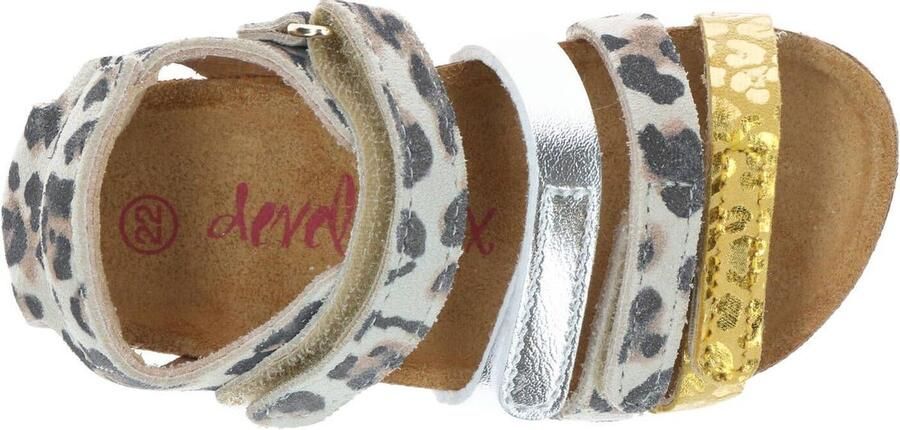Develab leren sandalen met panterprint beige geel Meisjes Leer Panterprint 24 - Foto 15