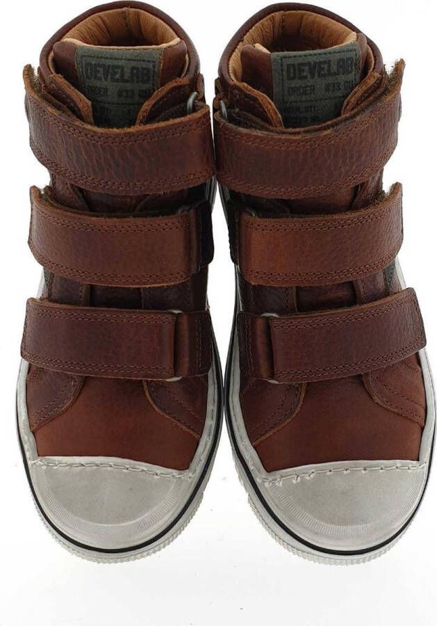 Develab 41947 758 Cognac Grained Klittenbandschoenen - Foto 4