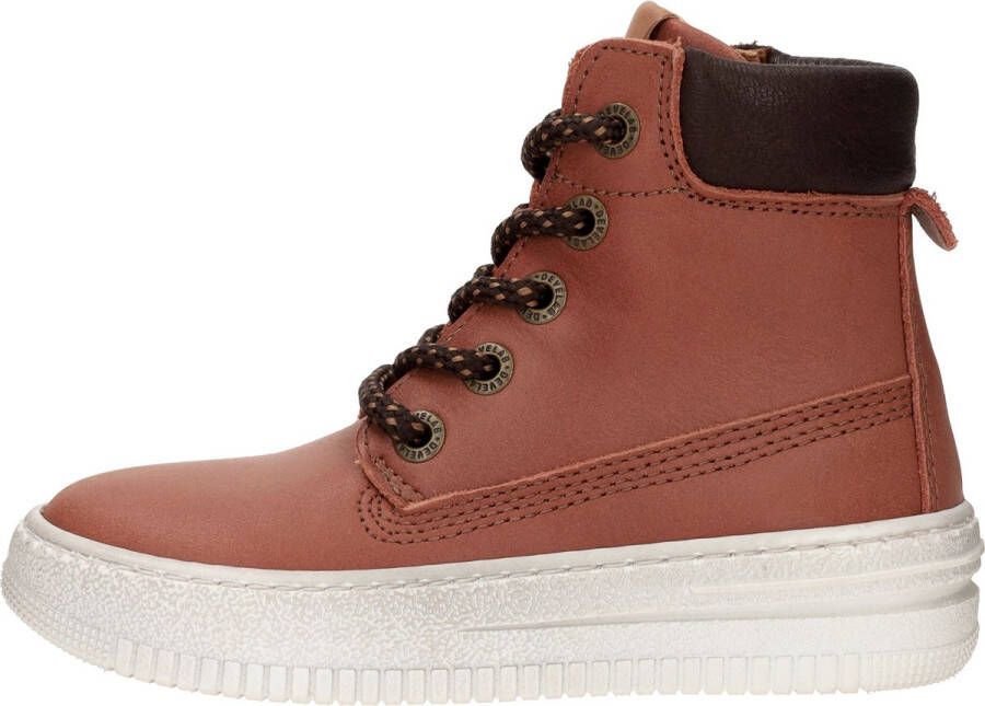 Develab leren enkelboots cognac Bruin Jongens Leer 34