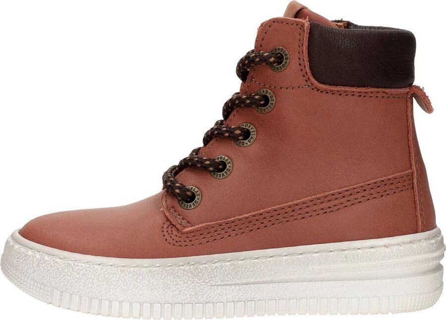 Develab leren enkelboots cognac Bruin Jongens Leer 26