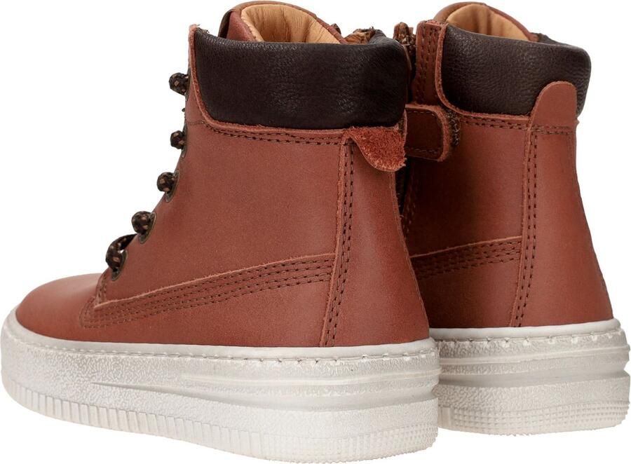 Develab leren enkelboots cognac Bruin Jongens Leer 27