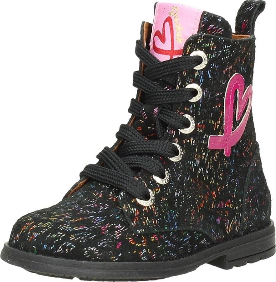 Develab 44316 Veterboots Laarzen Met Veters Meisjes Kids Zwart - Foto 2