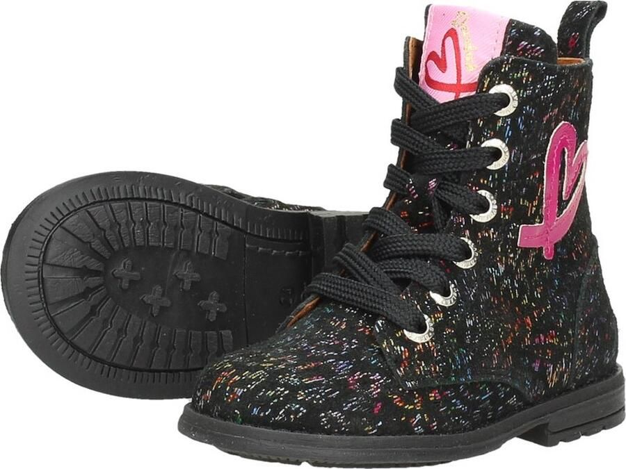 Develab 44316 Veterboots Laarzen Met Veters Meisjes Kids Zwart - Foto 6