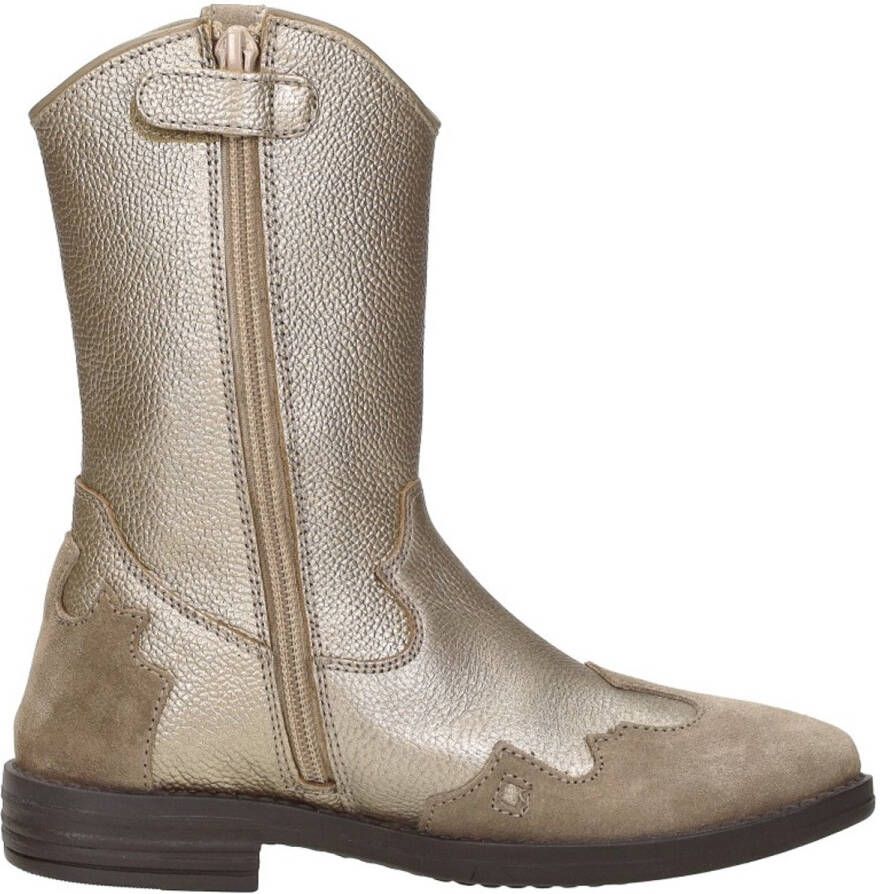 Develab Cowboylaarzen goud Leer Dames