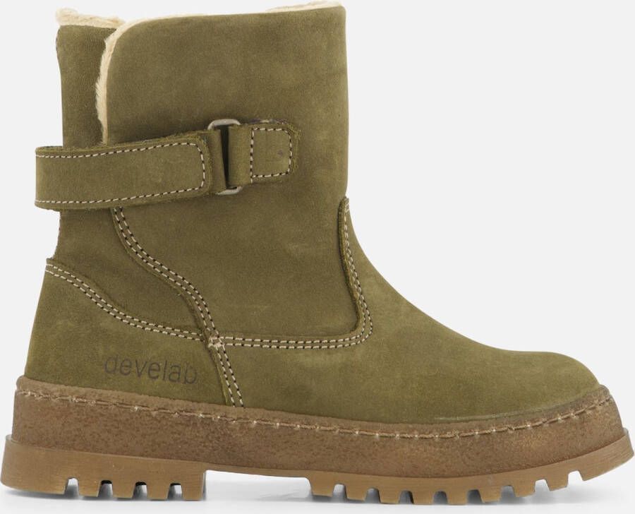 Develab Enkellaarsjes groen Nubuck