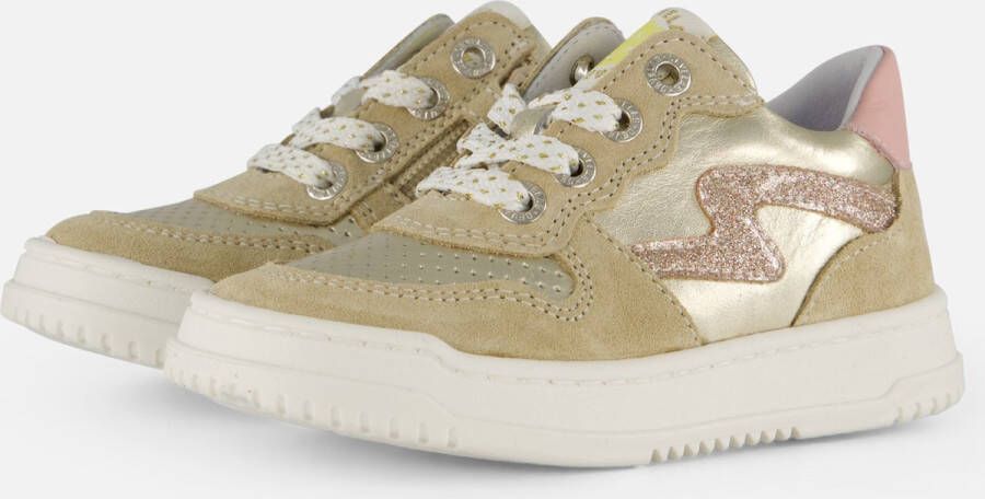 Develab 42890 Lage sneakers Leren Sneaker Meisjes Goud