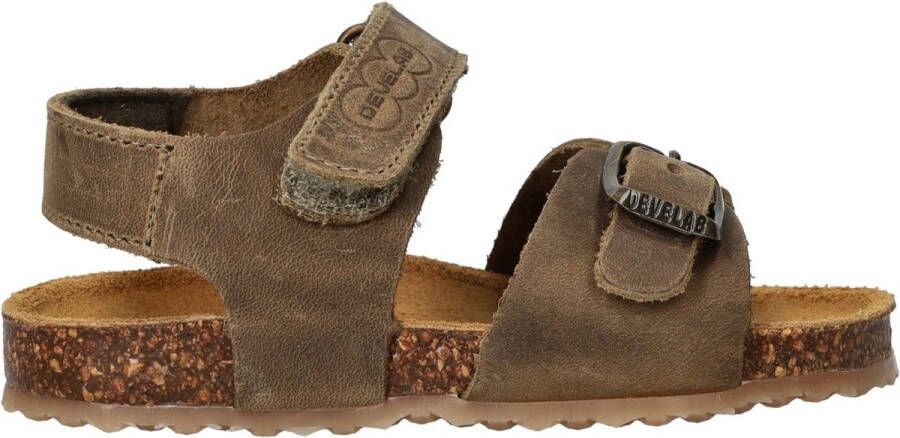 Develab leren sandalen kaki Groen Jongens Leer Effen 22 - Foto 2