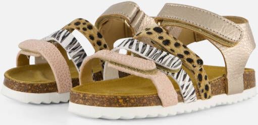 Develab leren sandalen goud roze Meisjes Leer Meerkleurig 28