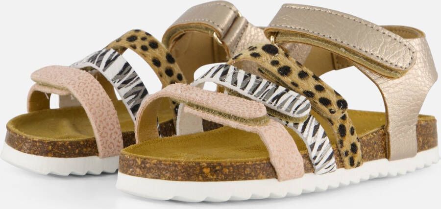 Develab leren sandalen goud roze Meisjes Leer Meerkleurig 28 - Foto 3