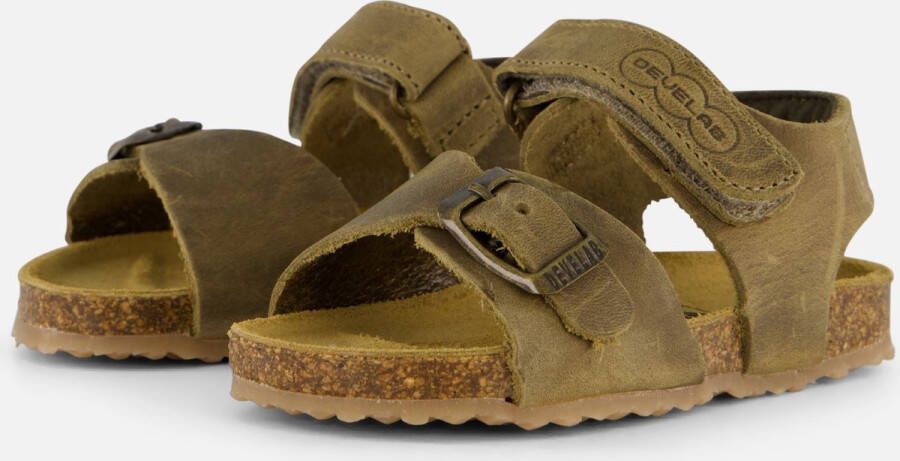 Develab leren sandalen kaki Groen Jongens Leer Effen 24 - Foto 2