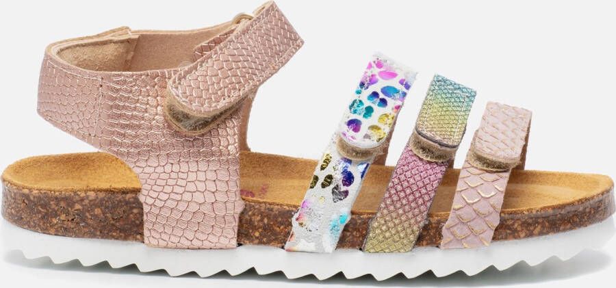 Develab Slimfit Sandalen roze Leer Heren