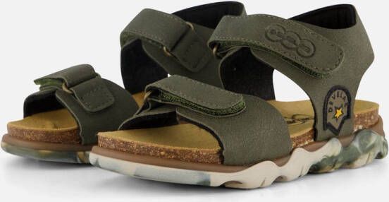 Develab Velcro Sandalen groen Imitatieleer