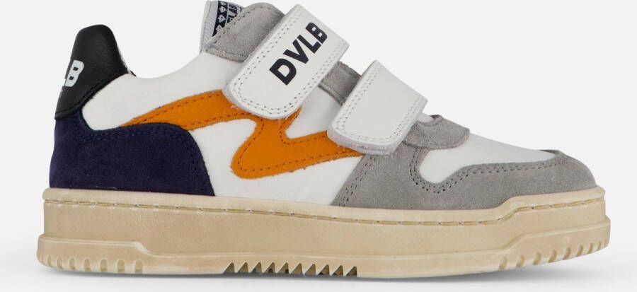 Develab leren sneakers wit oranje blauw Jongens Leer Meerkleurig 31 - Foto 3