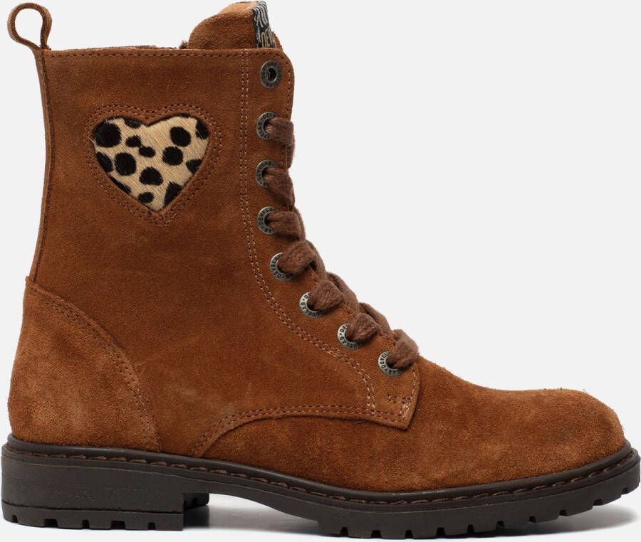 Develab 42254 Cognac Suede Veter boots