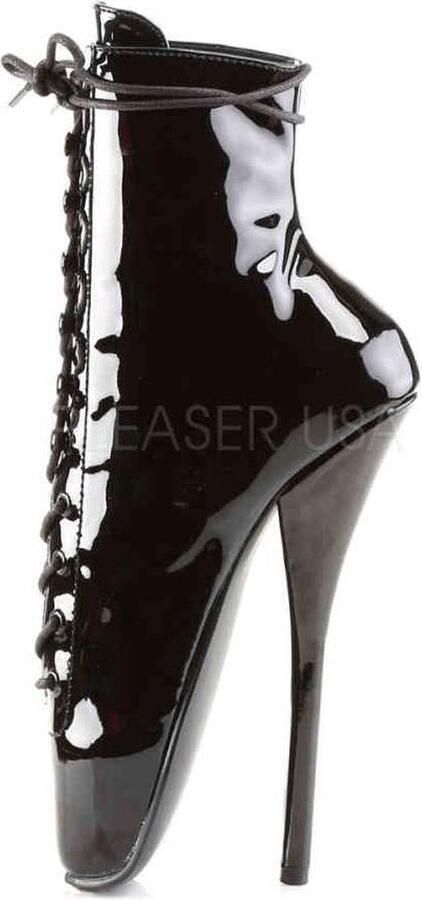 Devious Enkellaars 36 Shoes BALLET 1020 Paaldans schoenen Zwart