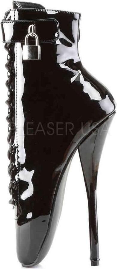 Devious Enkellaars 42 Shoes BALLET 1025 Paaldans schoenen Zwart - Foto 4